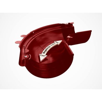 Зовнішній регульований кут 90-150° Galeco PVC130 130 мм (RE130-LZREG-P) (RAL3004/пурпурно-червоний)