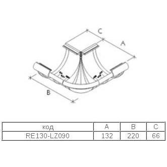 Зовнішній кут 90° Galeco PVC130 130 мм (RE130-LZ090-А) (RAL9010/білосніжний)