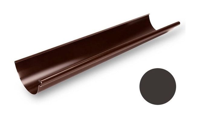 Желоб водосточный Galeco STAL 150/100 153х4000 мм темно-коричневый