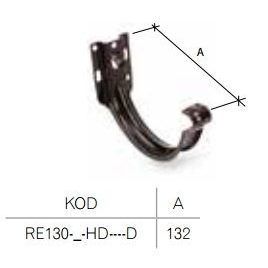 Кронштейн ринви універсальний Galeco PVC130 130 мм (RE130-HD-D) (RAL3004/пурпурно-червоний)