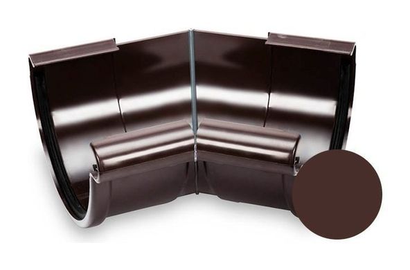 Кут внутрішній 135 градусів Galeco PVC 130 132 мм шоколадно-коричневий