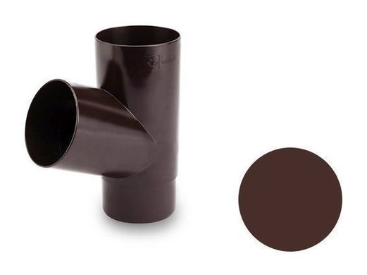 Трійник труби Galeco PVC SP080 80х184 мм шоколадно-коричневий